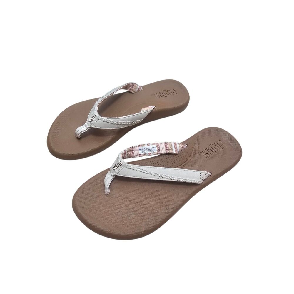 Flojos Women's Beige Flip Flops 7
